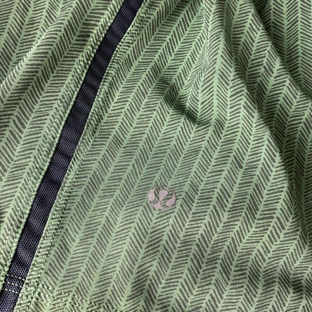 Lululemon Pace Breaker Lined Shorts Green Mens Large Drawstring Athletic Active